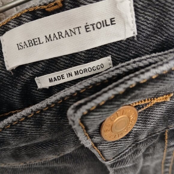Isabel Marant Etoile Black Denim Jeans - Picture 7 of 8